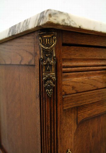 Antique Pair of Art Nouveau Oak Bedside Lockers