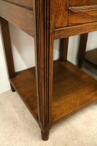 Antique Pair of Art Nouveau Oak Bedside Lockers