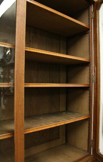 Antique Wylie & Lochhead Oak Cabinet Bookcase