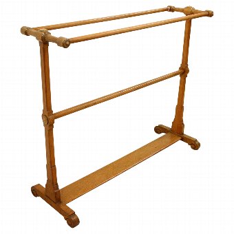 Late Victorian Oak Towel Rail