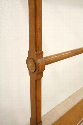 Antique Late Victorian Oak Towel Rail