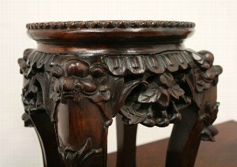 Antique Small Chinese Marble Top Stand