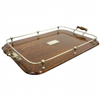 Late Victorian Oak Tea Tray