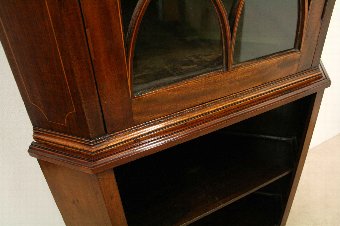 Antique George III Mahogany Glazed Corner Cabinet