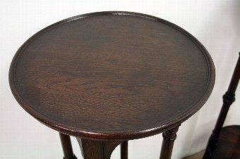 Antique Pair of Tall Oak Planters/Stands