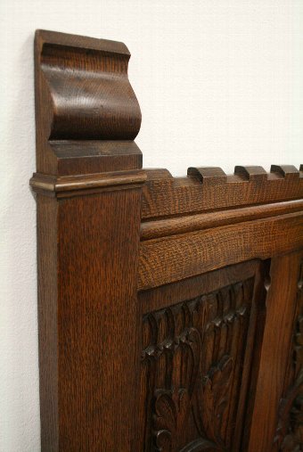 Antique Large Gothic Oak Hall Bench