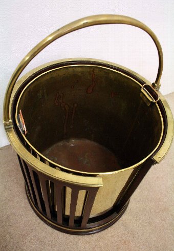 Antique George III Mahogany Plate Bucket