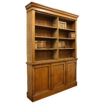 Victorian Oak Open Bookcase