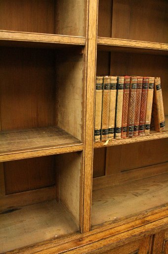 Antique Victorian Oak Open Bookcase