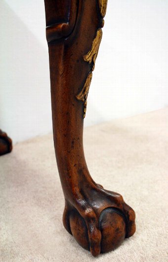 Antique George II Style Walnut Gilded Stool