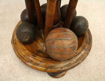 Antique Late Victorian Croquet Set