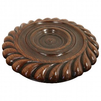 Large Mahogany Wine Coaster by James Mein