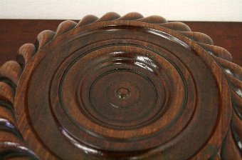 Antique Large Mahogany Wine Coaster by James Mein