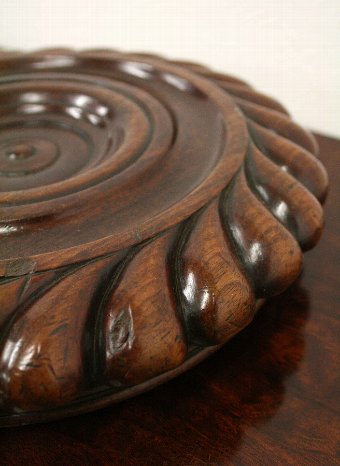 Antique Large Mahogany Wine Coaster by James Mein