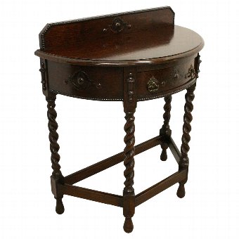 Jacobean Style Oak Side Table/Hall Table