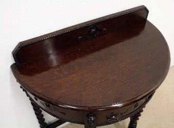 Antique Jacobean Style Oak Side Table/Hall Table