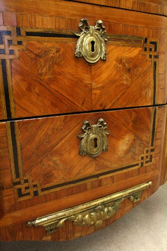 Antique French Marble Top Walnut Commode