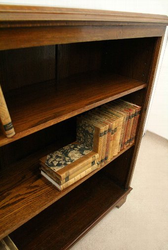 Antique Small Oak Open Bookcase