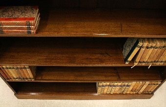 Antique Art Nouveau Mahogany Open Bookcase