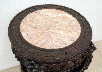 Antique Chinese Marble Top Plant Stand