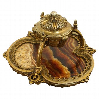 Victorian Clover Shaped Inkwell