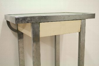 Antique Art Deco Stainless Steel Occasional Table