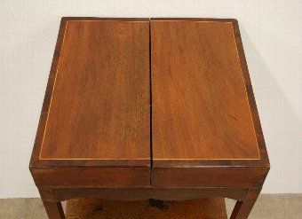 Antique George III Mahogany Inlaid Washstand