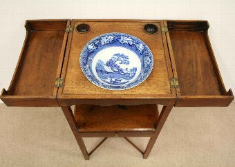 Antique George III Mahogany Inlaid Washstand