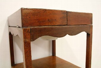 Antique George III Mahogany Inlaid Washstand