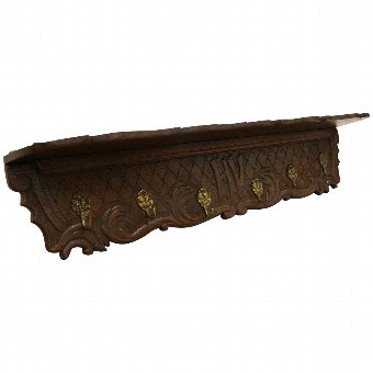 Carved Oak Coat Rack/Hall Rack