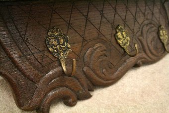 Antique Carved Oak Coat Rack/Hall Rack