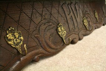 Antique Carved Oak Coat Rack/Hall Rack
