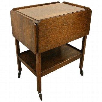 Art Deco Oak Trolley
