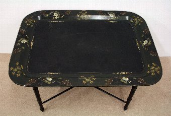 Antique Mid Victorian Tray Top Table