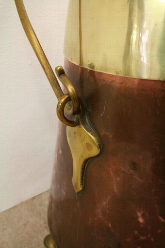 Antique Dutch Brass and Copper Coal Hod