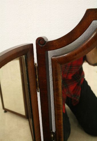 Antique Georgian Style Triptych Dressing Mirror