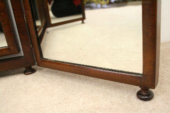Antique Georgian Style Triptych Dressing Mirror