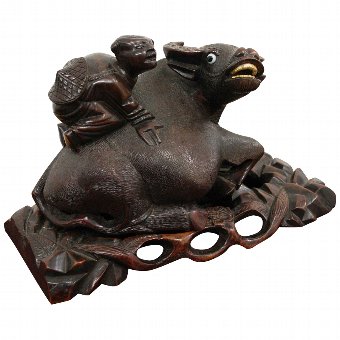 Chinese Carved Water Buffalo/Oxen