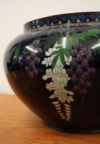 Antique Japanese Cloisonné Jardinière