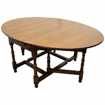 Large Oak Gateleg Table