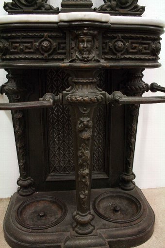 Antique Victorian Cast Iron Hall Stand