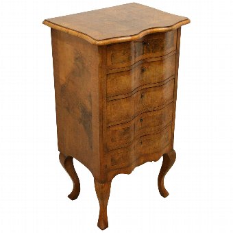 Walnut Serpentine Chest of Drawers