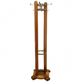 Art Deco Oak Hall Stand