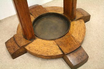 Antique Art Deco Oak Hall Stand