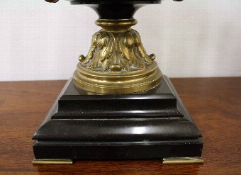 Antique Pair of French Gilt Bronze Urns