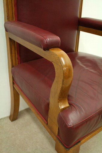 Antique Victorian Oak High Back Chair