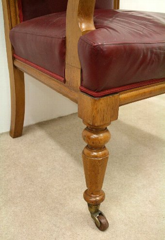 Antique Victorian Oak High Back Chair