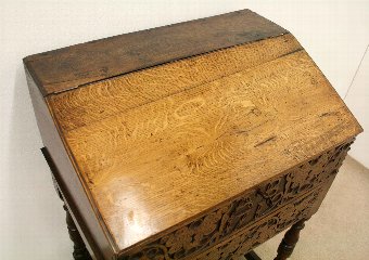 Antique Georigan Oak Bible Box on Stand