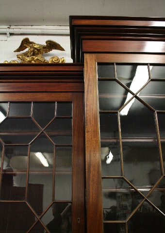 Antique George III Style Four Door Cabinet Bookcase