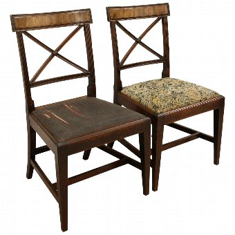 Pair of Late George III Mahogany Chairs